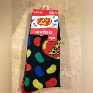 Jelly Belly Crew Socks Size 6-13 - black